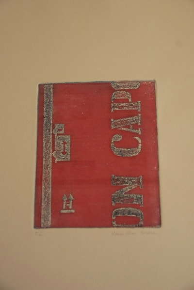 Vintage red book cover with worn texture — mixed media print by Elisa Sassera